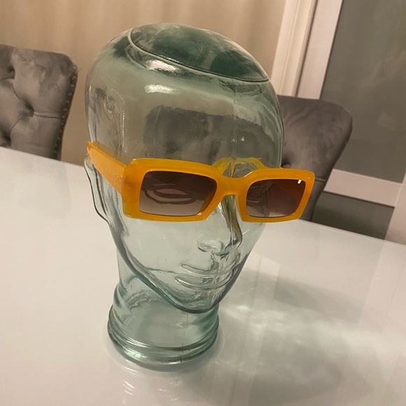 Yellow Rectangular Sunglasses - Picture 1 of 7